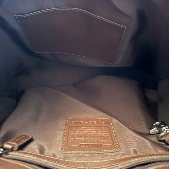 Coach Caramel Leather Tote Bag - Picture 5 of 6